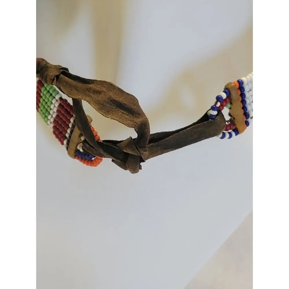 Maasai Beaded Ethnic Necklace Boho Art Deco Choker‎ Multicolor Fashion Jewelry
